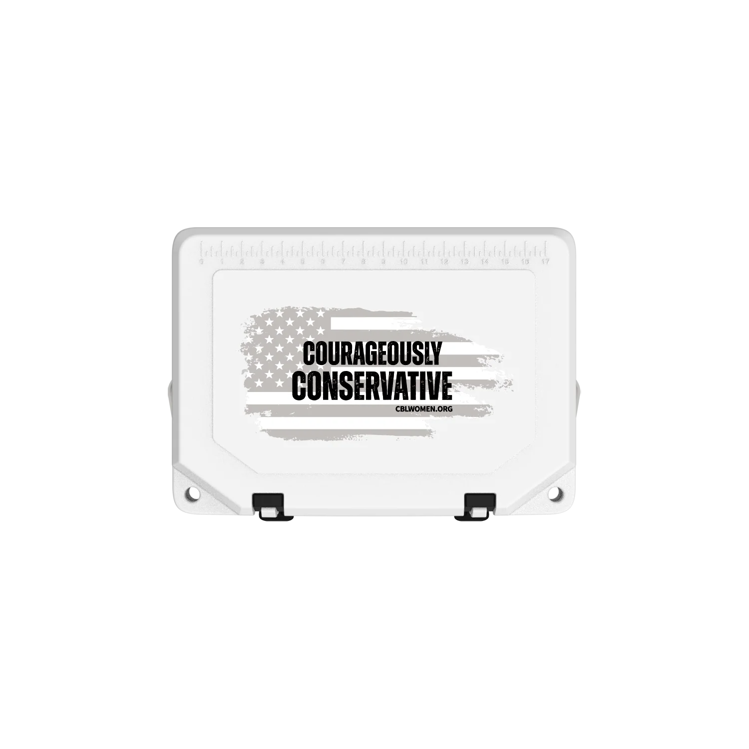 COURAGEOUSLY CONSERVATIVE FLAG - Grizzly 20 White - Image 2