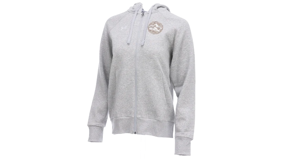 Grizzly Under Armour Women's Rival Fleece FZ Hoodie - Gray - Image 3